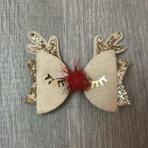 Christmas Reindeer Hair Bow